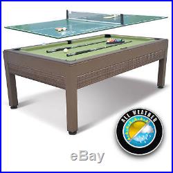 EastPoint Sports 84-inch Outdoor Billiard Pool Table with Table Tennis Top