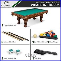 EastPoint Sports Billiard Pool Table 87 Inch Scratch Resistant Top Rail Bui