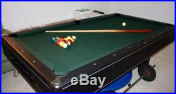 Eliminator Slate Spruce Pool Table with ball return & conversion top 7 foot