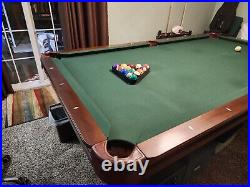 Excellent Used Condition Brunswick Oak Hill Billiards 8.3' Slate Pool Table
