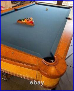 Extremely Rare! Stunning 9' Brunswick Isabella Model Pool Table Package