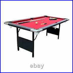 Fairmont Portable 6-Ft Pool Table for Families with Easy Folding Red