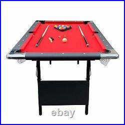 Fairmont Portable 6-Ft Pool Table for Families with Easy Folding Red