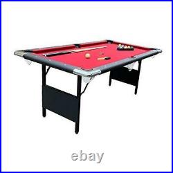 Fairmont Portable 6-Ft Pool Table for Families with Easy Folding for Red