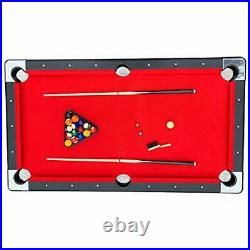 Fairmont Portable 6-Ft Pool Table for Families with Easy Folding for Red
