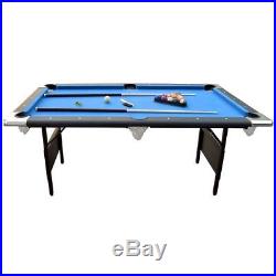 Fairmont Portable Pool Table Folding Legs Game Room Billiard Play Set 6-ft