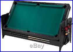 Fat Cat 7-Foot Black Pockey Combination Table Pool Air Hockey Ping Pong