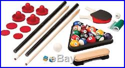 Fat Cat 7-Foot Black Pockey Combination Table Pool Air Hockey Ping Pong