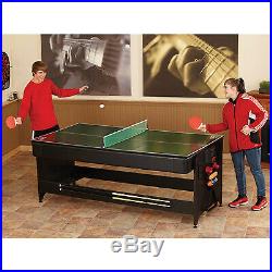 Fat Cat Original Pockey 3-In-1 Pool/ Billiard Air Hockey Table Tennis Game Table