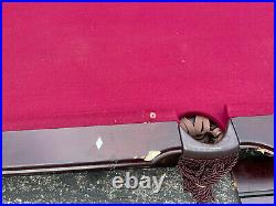 Fat Cat Reno 7.5' Pool Table with Dark Cherry Finish and Wine Colored Cloth