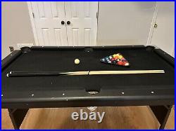 Fat Cat Trueshot 6' Pool Table with Folding Legs, Pool Cues and Billiard Balls