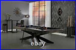 Felix Pool Table 8' with Gun Metal Grey Finish and FREE SHIPPING