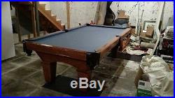 Fischer billiard pool table with lights and pool sticks