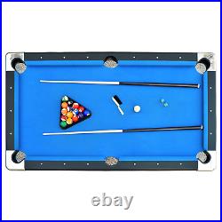 Fold Up Pool Table Folding Foldable Compact Portable Ball Cue Set Party Tailgate