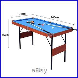 Foldable Billiard Pool Table Top Indoor Game Balls Cues Board Billiards Set 55