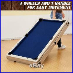 Folding Billiard Pool Table with Cue Set & Accessories Arcade Heavy Duty Compact