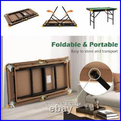 Folding Billiard Table with Cues and Brush Chalk 8 ball pool 47 Inch accessories