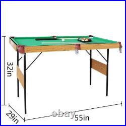 Folding Pool Table 55 Inch Folding Pool Table for Adults and Kids Steady Modern