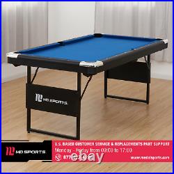 Folding Pool Table Billiard Balls Triangle Cues Set Party Tailgate Portable Play