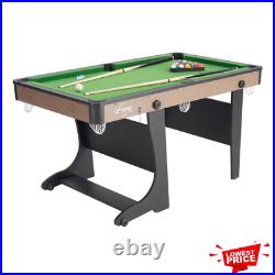 Folding pool table 60 steady indoor billiard game with complete accessories set
