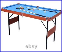 Fran store 55'' Portable Folding Billiards Table Pool Game Table Includes Cues