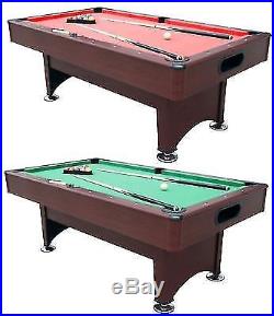 Full set pool table full set balls w sticks 6ft large MAHOGANY OR