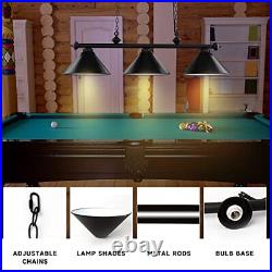 GSE Pool Table Light, Billiards Table Light for 7ft/8ft Pool Tables, Black