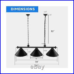 GSE Pool Table Light, Billiards Table Light for 7ft/8ft Pool Tables, Hanging
