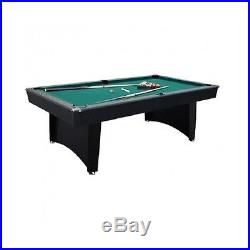 Game Room Pool Table Set Billiards Table Balls Cues Wall Rack Chalk Triangle 7Ft