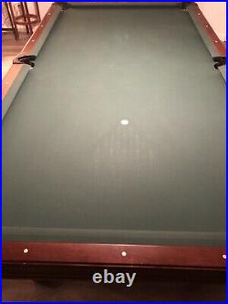 Gandy 8 Wood Pool Table, Balls And Cues