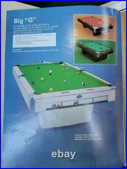 Gandy Big G Vintage Pool Table in Excellent Condition (with original manual)