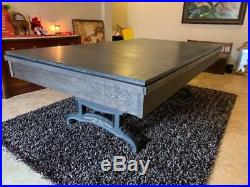 Gently Used 8ft Brunswick Birmingham Pool Table Rustic style with dining top