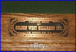 Golden West Billiard MFG 8' St Thomas Pool Table with Billiard's light & access
