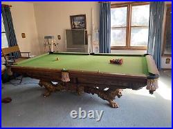 Golden West Billiards Oak Victorian Vintage Custom-Made Slate Pool Table