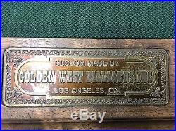 Golden West Inc Legendary pool table, dark oak wood finish