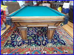 Golden West Pool Billiard Table One Piece Slate! New Bumpers And Felt. Rare. USA