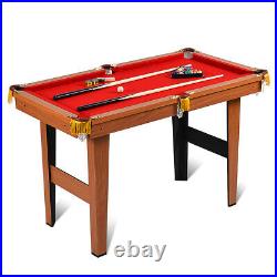 Goplus Kids Mini Table Top Pool Table Game Billiard Set Cues Balls Indoor Sports