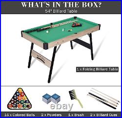 Green Mini Pool Table, Billiard Tables Includes 21 Billiards Equipment Accessori
