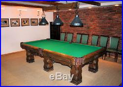 Grizzly 8' Hand-Crafted Rustic Log Pool Table Billiard Table for Log Home/Cabin