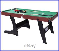 HLC 6ft Vertical Folding Snooker Billiard Pool Table with Snooker Ball Cue Set
