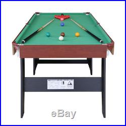 HLC 6ft Vertical Folding Snooker Billiard Pool Table with Snooker Ball Cue Set