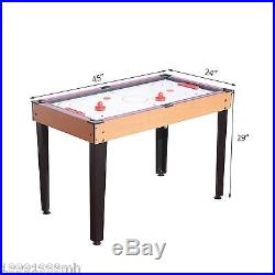 HOMCOM 3 in 1 Mini Games Table Tennis Billiard Pool Air Hockey Set with Accessory