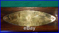 H. Wagner & Adler Co The Highskore Cushion 9'ft. Pool Billiard Table -c. 1905