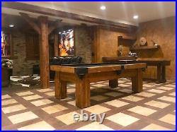 Hand-Crafted RUSTIC LOG Pool Table'RANCH' for Log Home, Cabin or Ranch