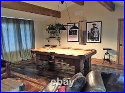 Hand-Crafted RUSTIC LOG Pool Table'WILD WEST' for Log Home, Cabin or Ranch