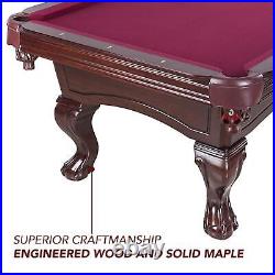 Hathaway 8-Ft Non-Slate Billiard Table Pool Table With Accessories in Mahogany