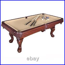 Hathaway Augusta 8-ft Pool Table Walnut Finish with Camel Brown