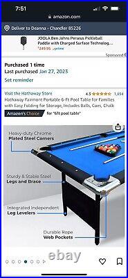 Hathaway BG2574 Fairmont 6 ft. Portable Pool Table