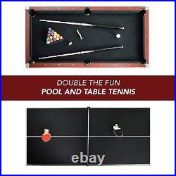 Hathaway Bristol 7-ft Pool Table with Table Tennis Top Black