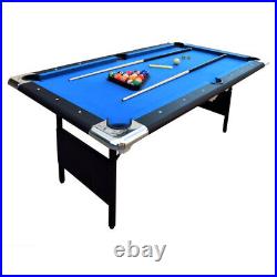 Hathaway Fairmont Portable, Folding 6 ft. Pool Table, Blue Felt, 43.25 in. Width